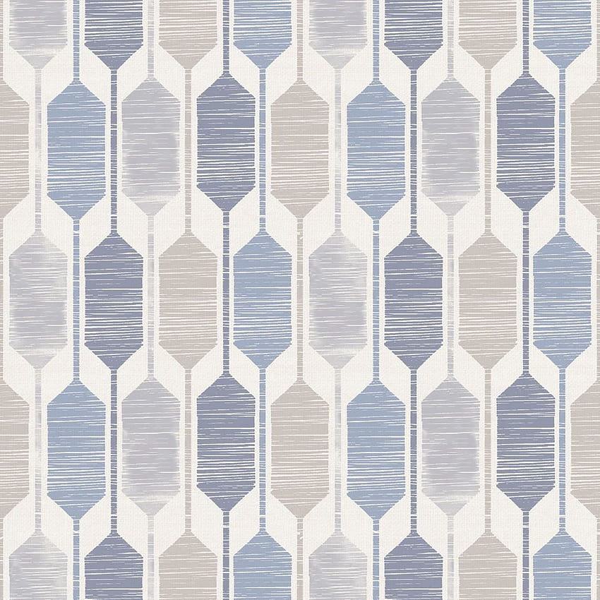 Arthouse Otis Geometric Blue Taupe Grey Retro Feature, retro geometric HD phone wallpaper