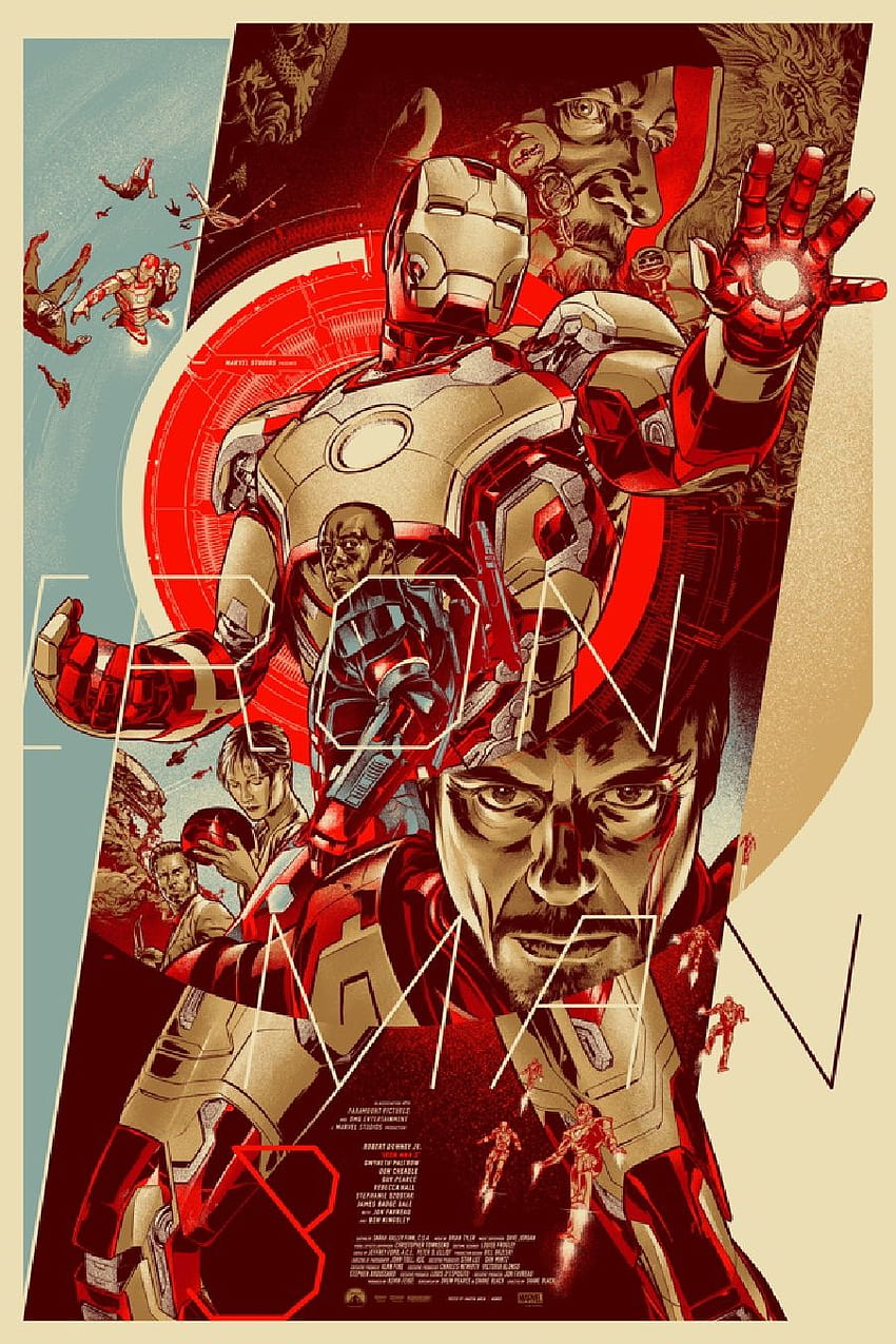 Iron Man 3 Creative Art, vintage iron man HD phone wallpaper