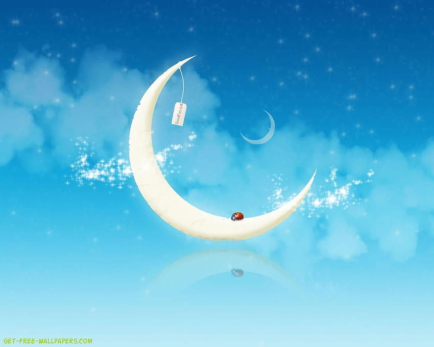 Digital 3d Moon, sleep well HD wallpaper