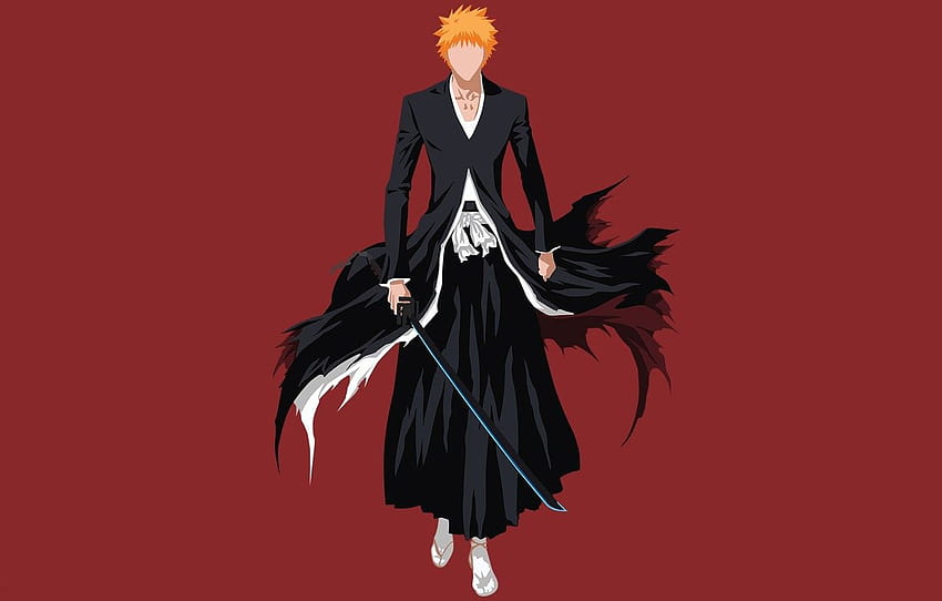 Download wallpaper anime, bleach, Ichigo Kurosaki, bankai, section shonen  in resolution 1024x768