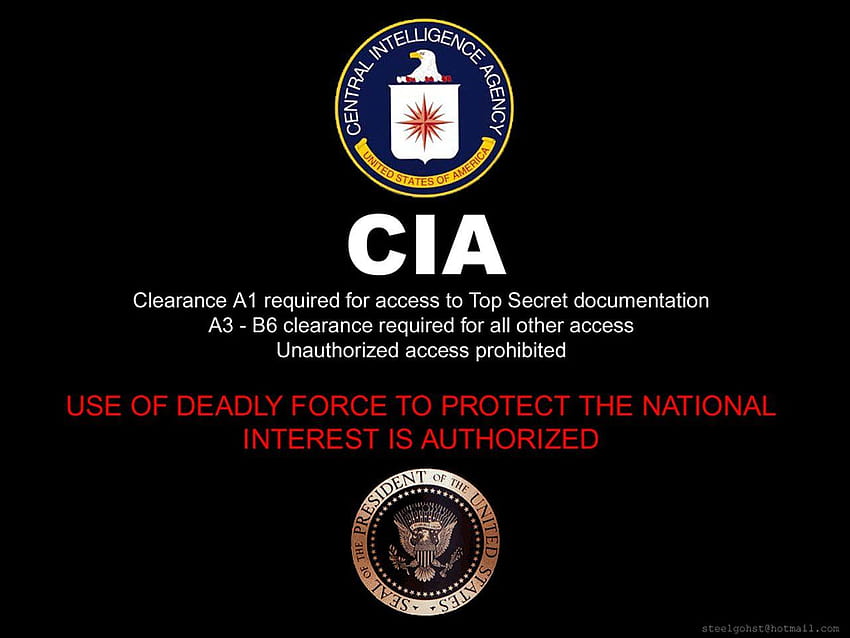 CIA di steelgohst, schermata di accesso cia Sfondo HD