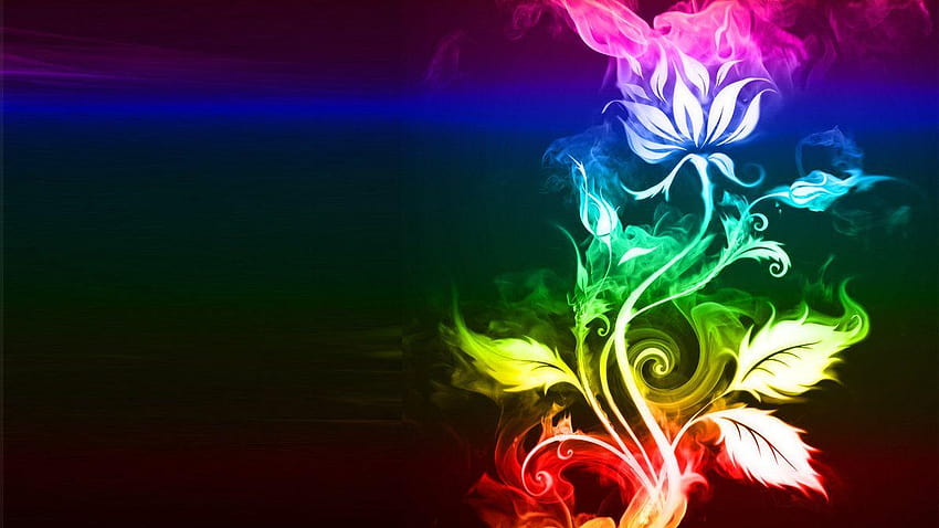 Rainbow Blaze Flower de Landon783, flor arcoiris fondo de pantalla