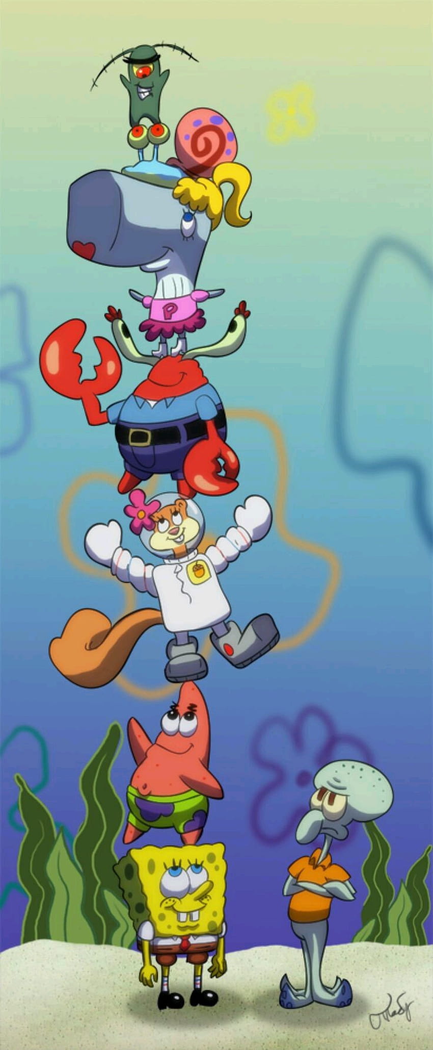Spongebob Squarepants, fan art de Bob l'éponge Fond d'écran de téléphone HD