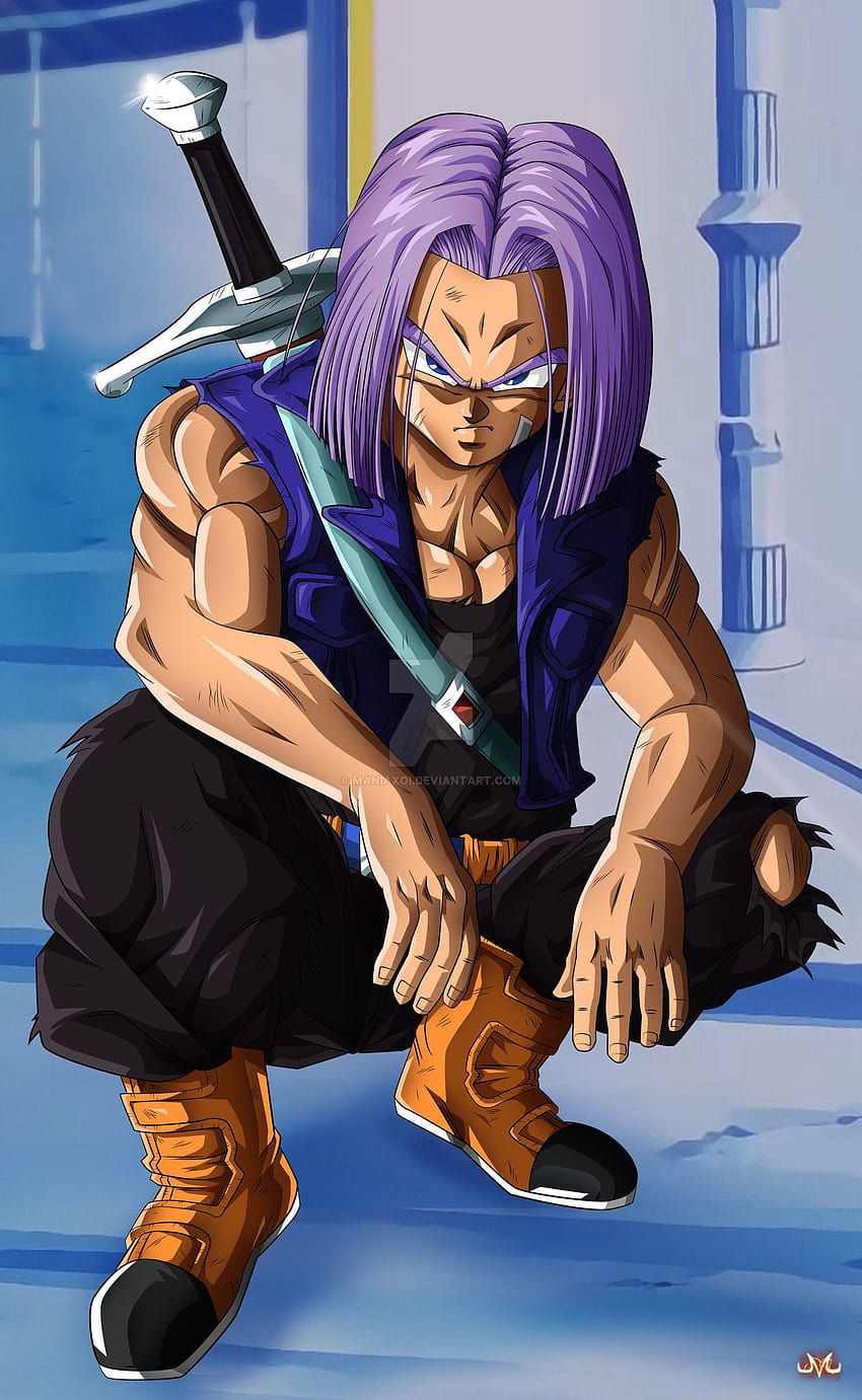 Trunks just looking badass, android 18 and trunks HD phone wallpaper