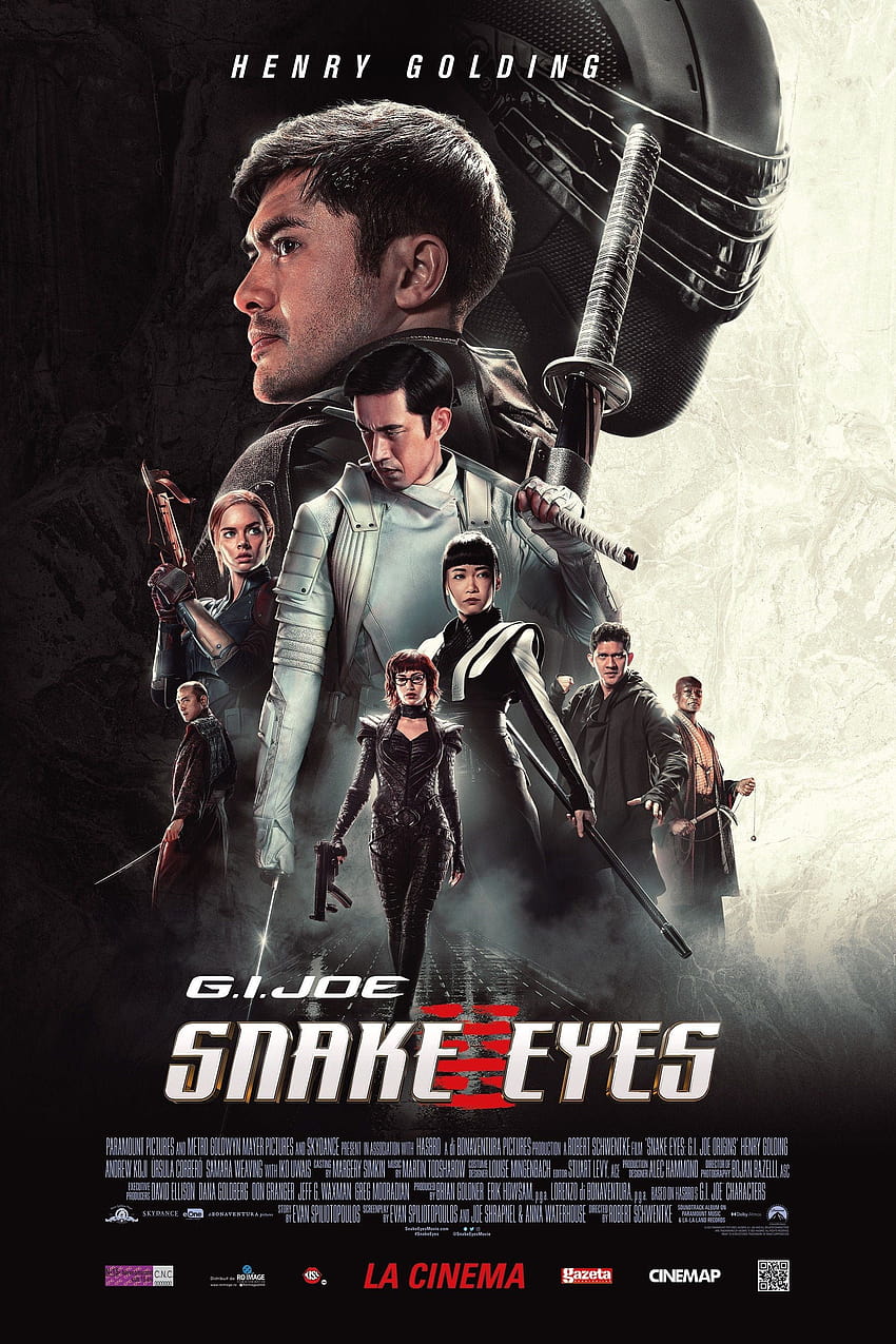 新しいジクレー アート プリント 2021 プロモ for snake Eyes: G.I. ジョー、ハリウッドの 2022 年映画のポスター HD電話の壁紙