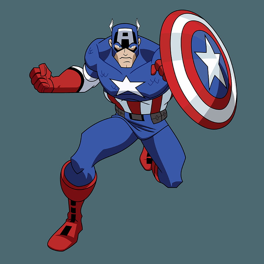 Captain america cartoon HD phone wallpaper | Pxfuel