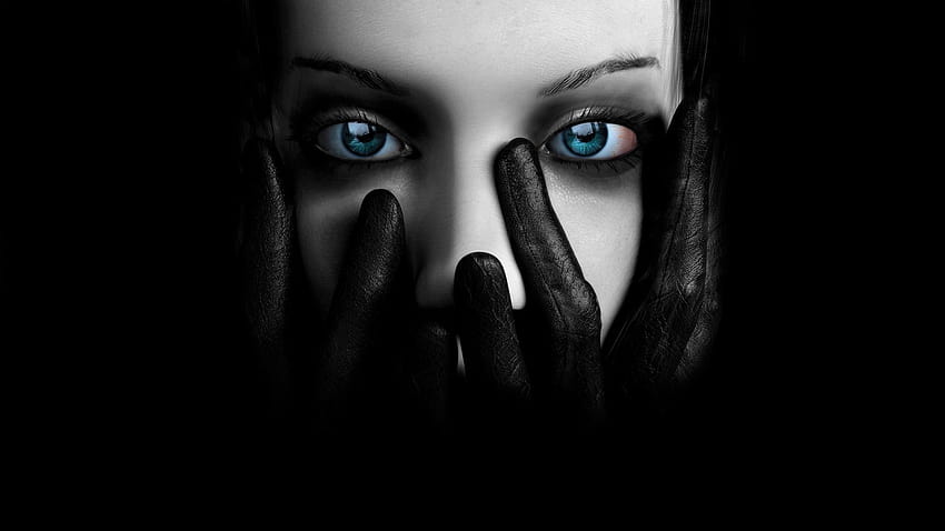2560x1440 femmes yeux bleus noirs 1920x1080 Personnes, Salut Res Personnes, Haute Définition, femmes yeux bleus Fond d'écran HD