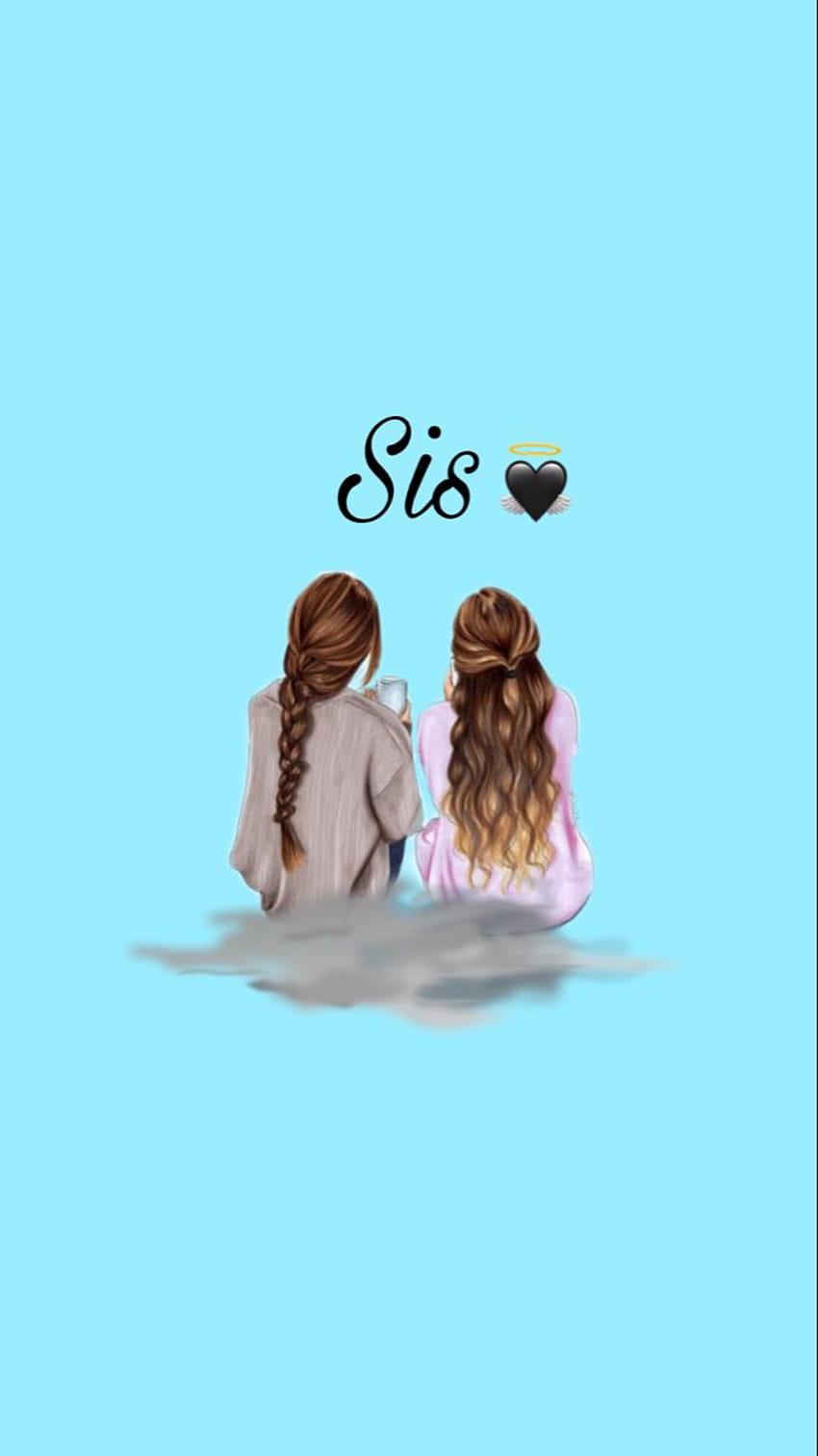 hello a new image of my sister and I hope you enjoy it  I love you very  much enjoy the photo ok   Sisters drawing Friends sketch Drawings of  friends