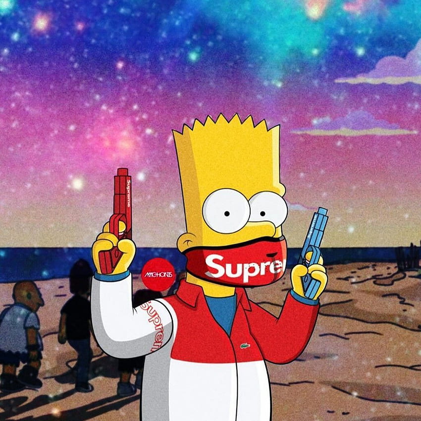 Supreme Bart Simpson posted by Ryan Walker, dope simpsons HD phone wallpaper