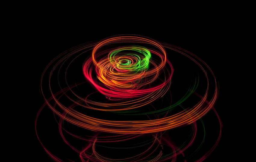 spinning light motion, spinning circle HD wallpaper