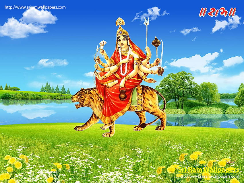 Navratri Day 3 Maa Chandraghanta HD wallpaper