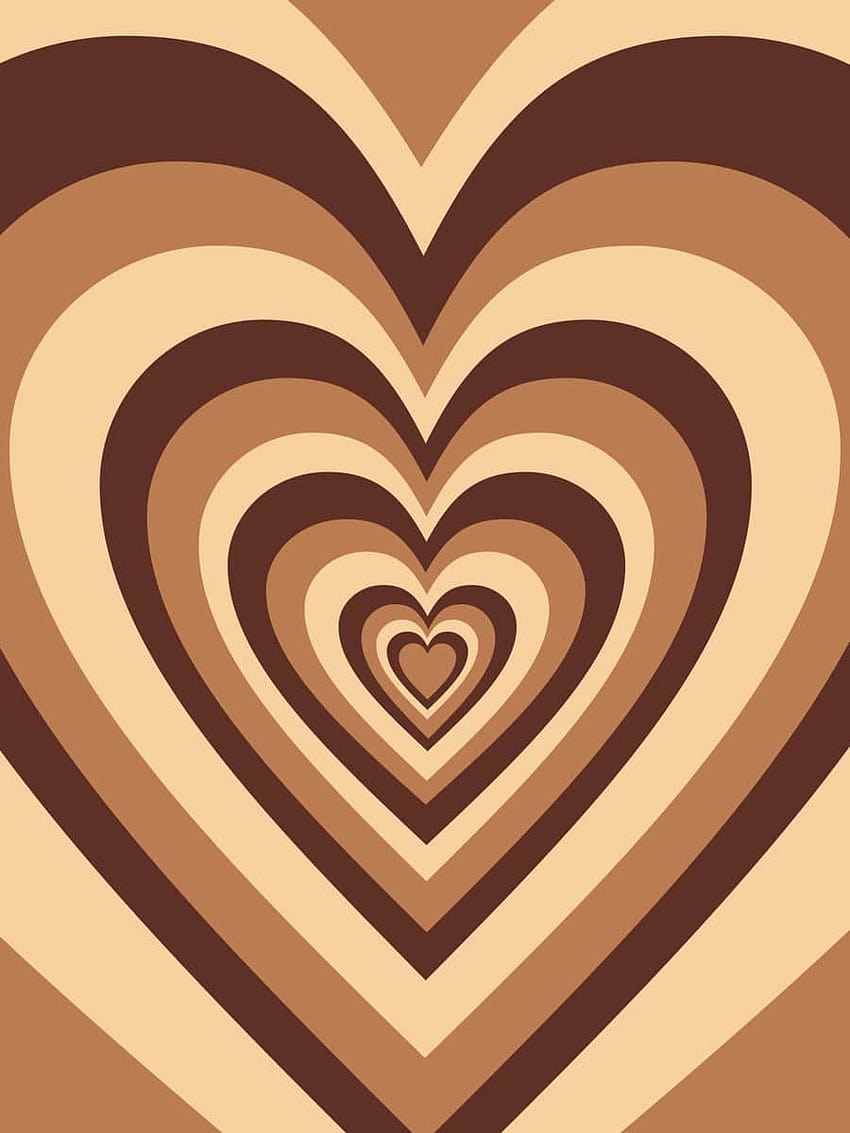 Corazón marrón, corazón preppy fondo de pantalla del teléfono