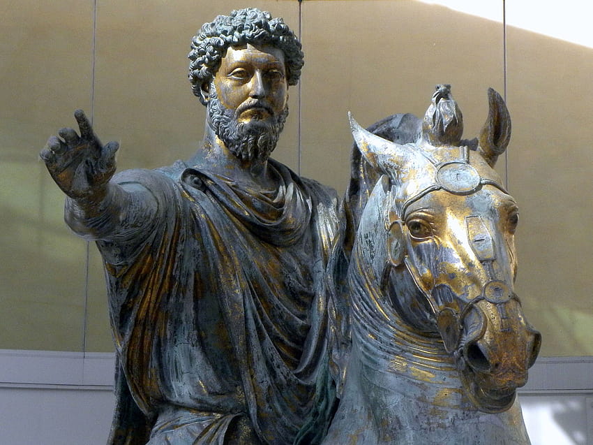 estoque de Marcus Aurelius, escultura monumental, roma papel de parede HD