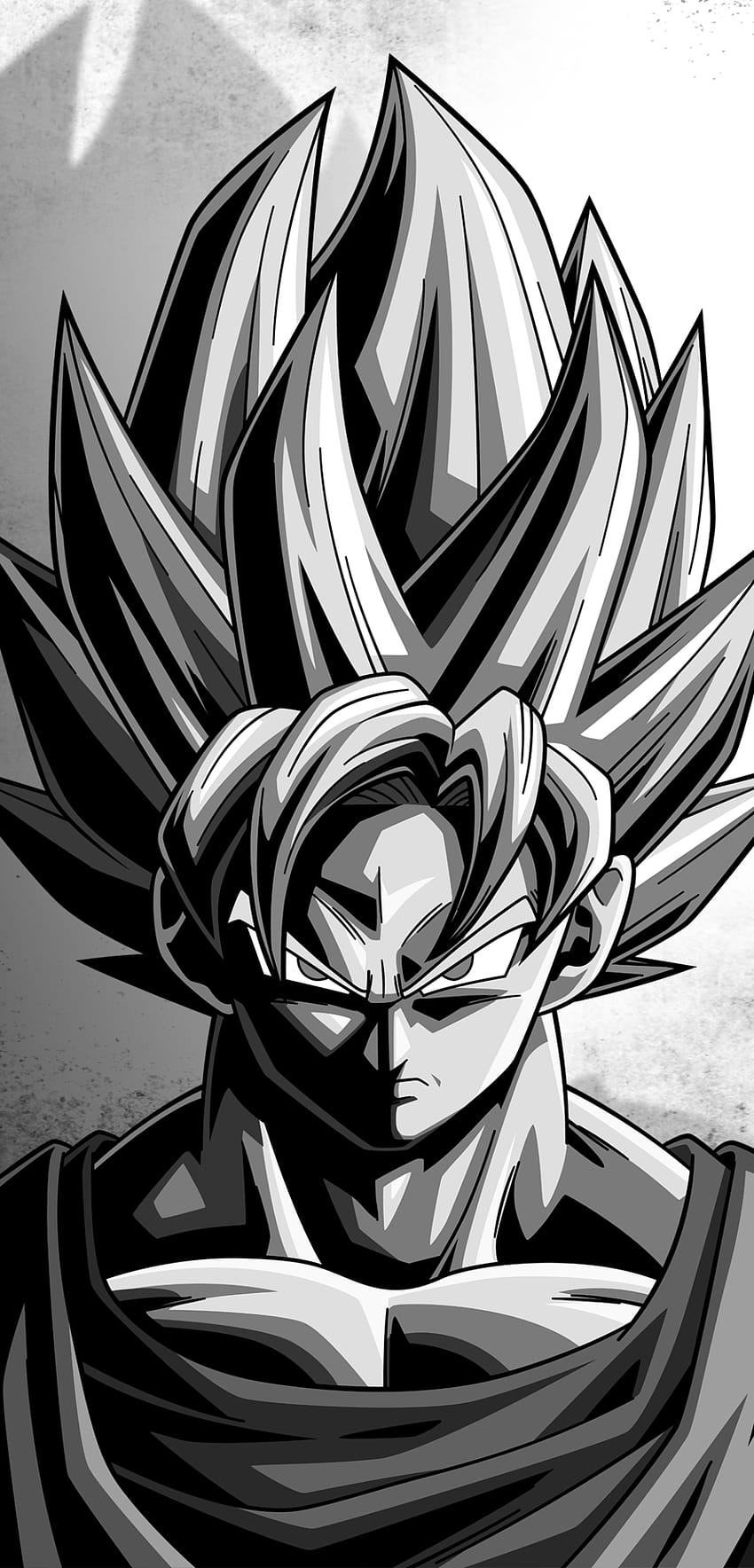 Goku Dragon Ball Z Siyah Beyaz, karanlık anime telefon 1080x2246 HD telefon duvar kağıdı