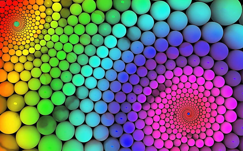Colorful Moving Circles, moving optical illusions HD wallpaper