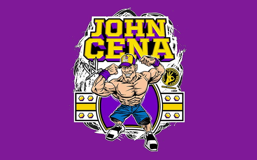 John Cena Logo, John Cena gib Grün niemals auf HD-Hintergrundbild
