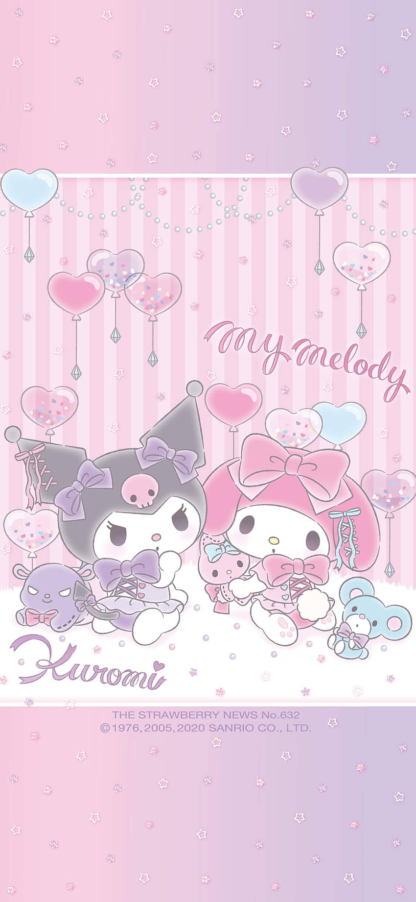 ♡ Be Positive ♡, kuromi and melody HD phone wallpaper