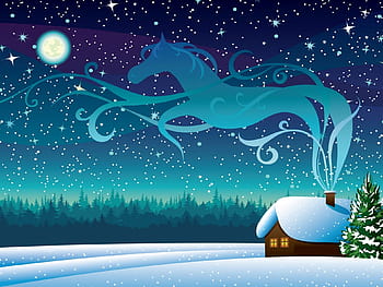 Starry christmas night sky HD wallpapers