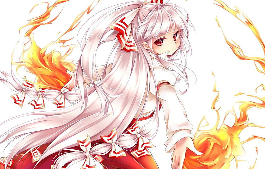 Anime Fire Girl, anime girl with fire HD wallpaper | Pxfuel