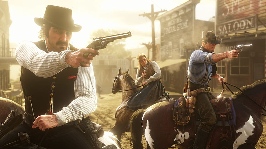 Red Dead Redemption Rockstar Games Red Dead Redemption 2 Videojuegos Vaqueros Arthur Morgan Sadie Adl, sadie adler fondo de pantalla