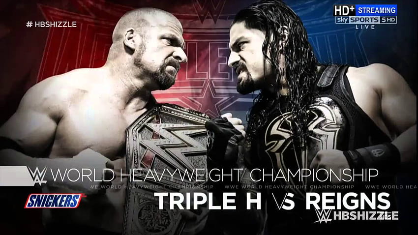 WWE WrestleMania 32 Match Card: Triple H vs. Roman Reigns HD wallpaper