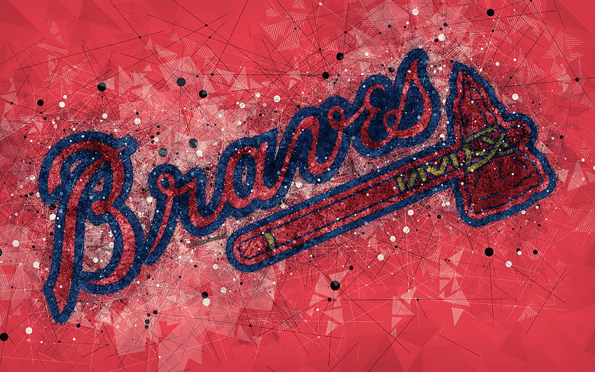 Atlanta Braves, American Baseball Club, geometrisch, tapferer Baseball HD-Hintergrundbild
