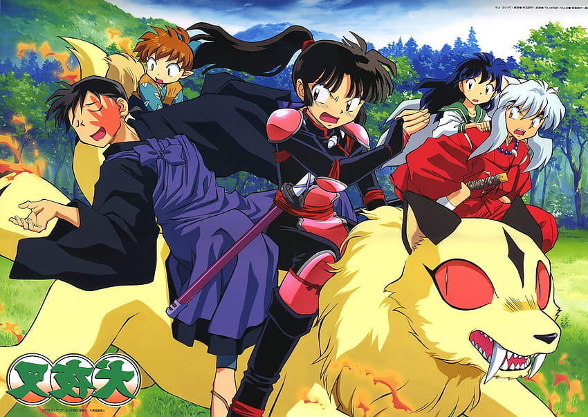 Inuyasha, kagome, miroku, sango, shippo, HD wallpaper