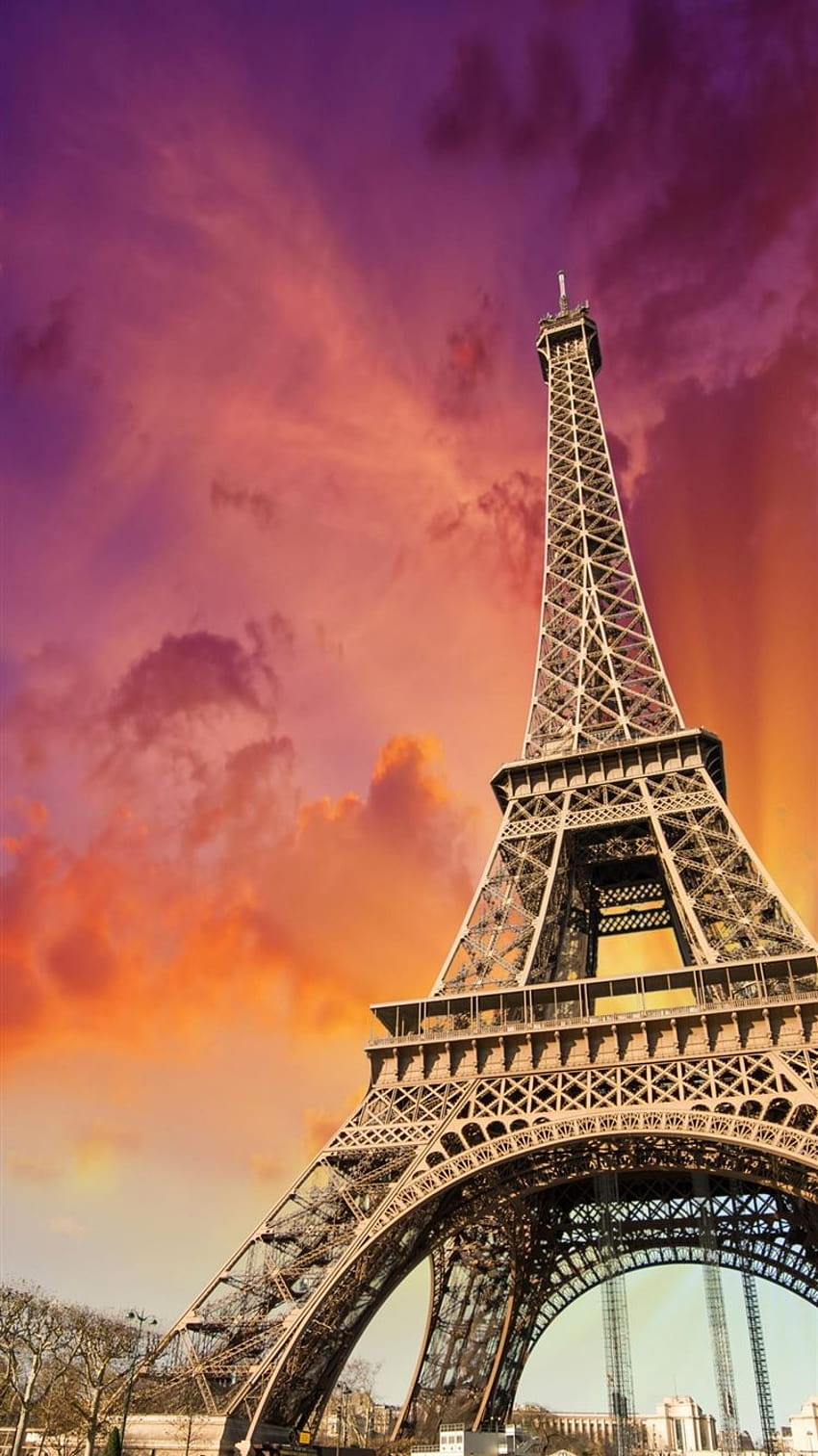 Tourismus-Reise Eiffelturm-Paris Frankreich zu… iPhone 8, touristische Plätze HD-Handy-Hintergrundbild