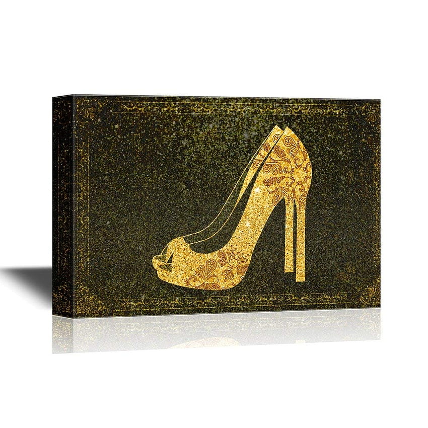 Golden Highheels on Vintage Backgrounds, high heels background HD phone ...