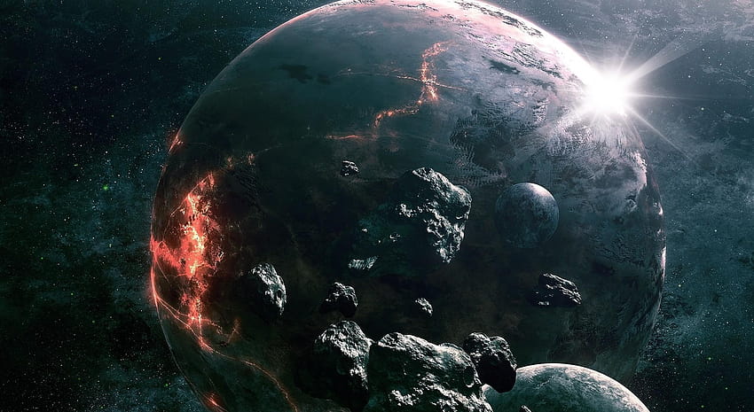Sci Fi Destroyed Planet, earth destroyed HD wallpaper