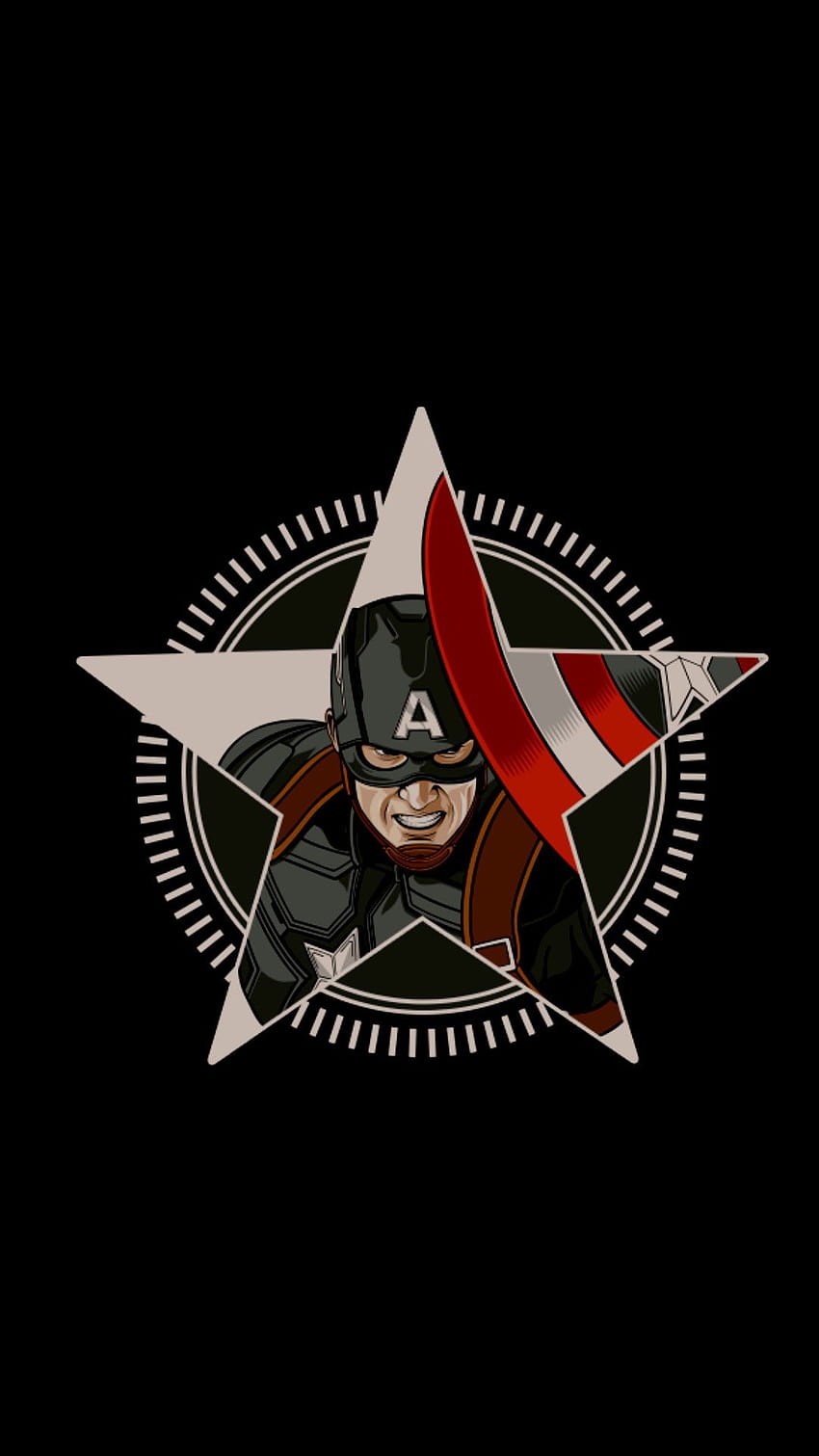 캡틴 아메리카 로고, 캡틴 아메리카 애니메이션 HD 전화 배경 화면