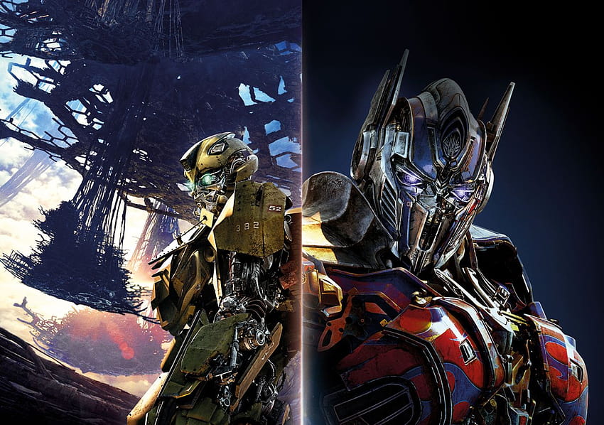 Bumblebee, Optimus Prime, Transformers: The Last Knight, Film, Face Off, , Tło, Sdqxxd, transformers the last knight optimus prime Tapeta HD