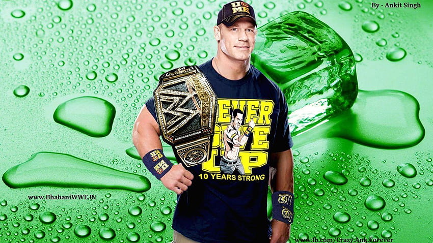 John Cena Full 1366×768 John Cena, John Cena Never Give Up Green HD 월페이퍼
