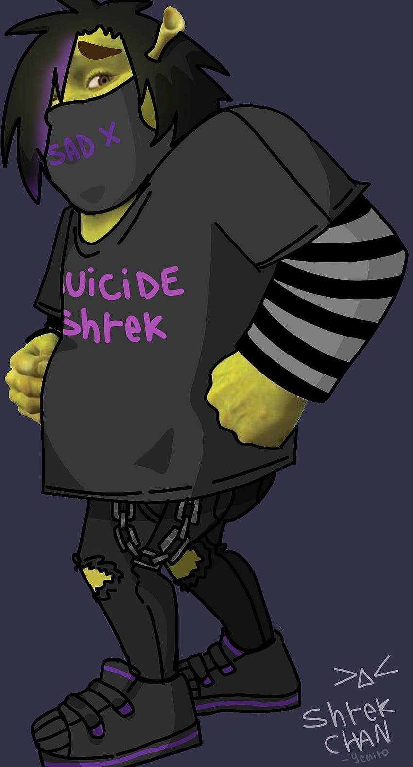 Shrek emo, emo shrek HD phone wallpaper | Pxfuel