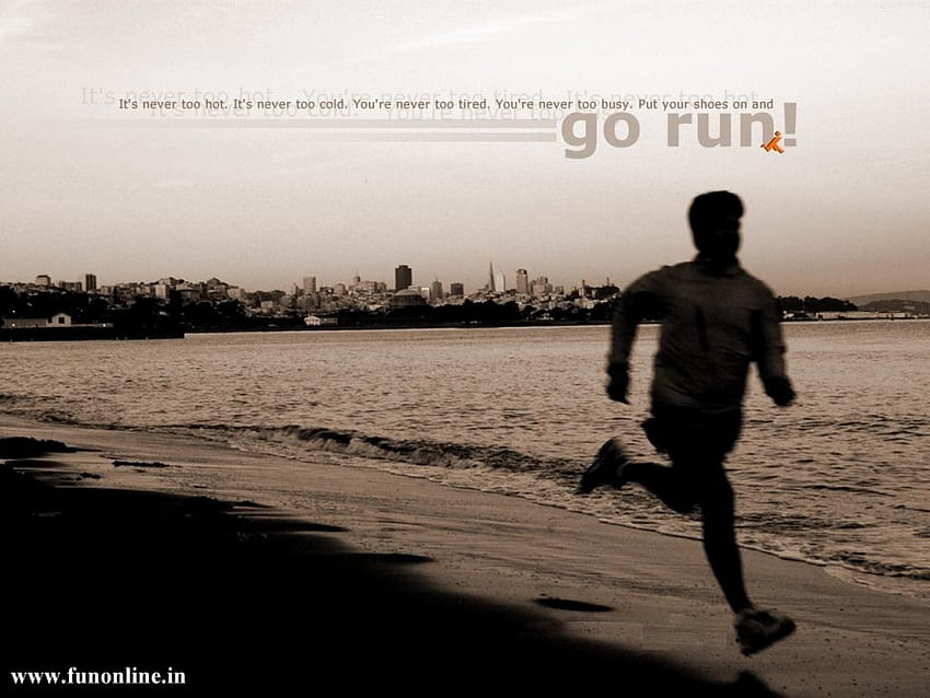 Running Motivational Quotes A guy running on seashore [1280x960] for your , Mobile & Tablet, tired man HD wallpaper