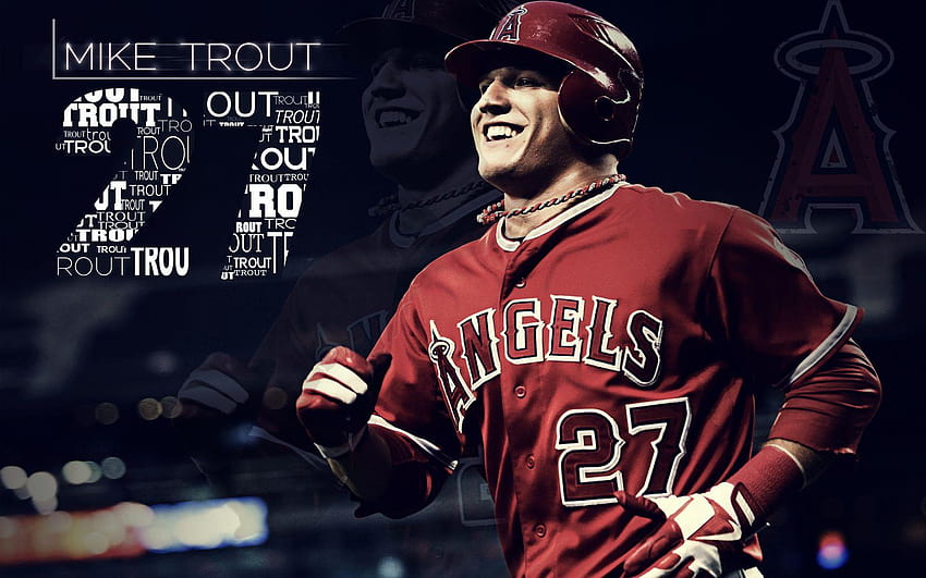 mike trout computer HD wallpaper
