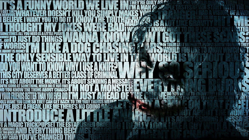 Joker, dlaczego tak poważnie Tapeta HD