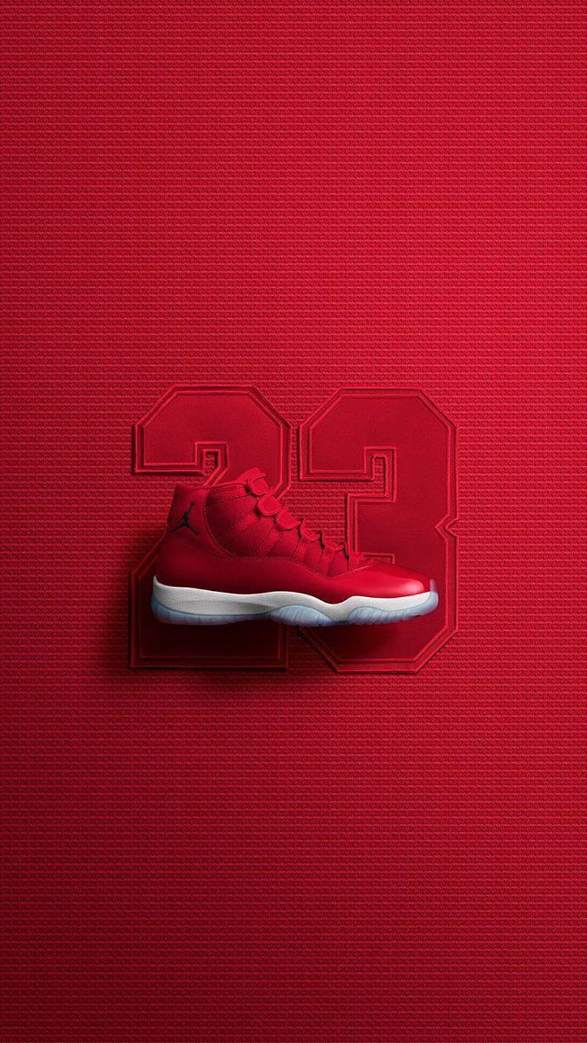 Jordan Red, logo Jordan rosso Sfondo del telefono HD