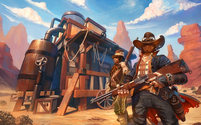 Art Wild West ... tip, western cowboys HD wallpaper