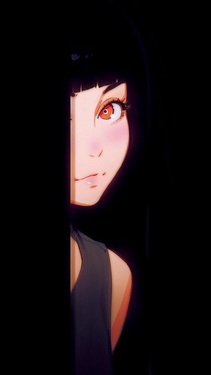 Dark Cute Anime Girl Phone, estética chica anime fondo de pantalla del teléfono