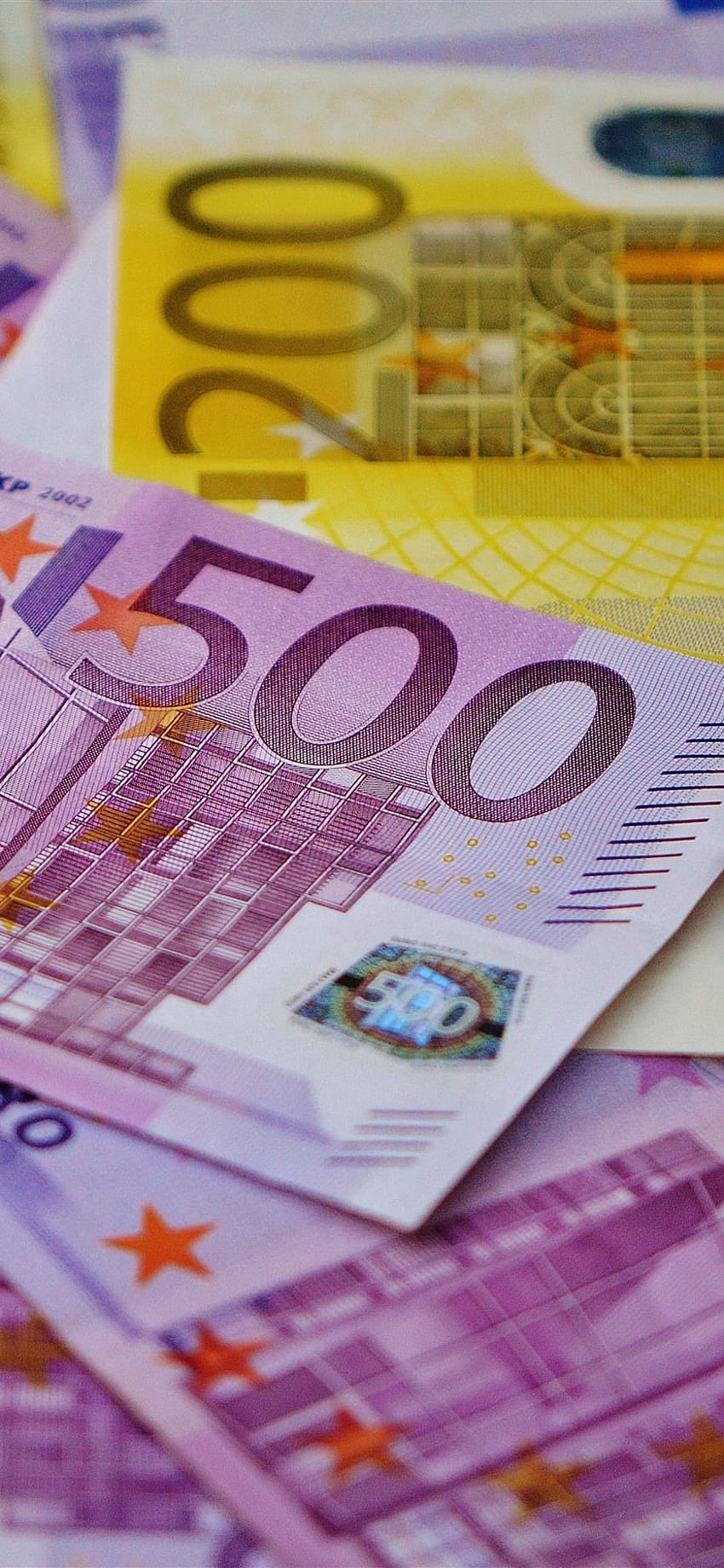 Euro, argent, papier-monnaie 1242x2688 iPhone 11 Pro/XS Max , arrière-plan Fond d'écran de téléphone HD