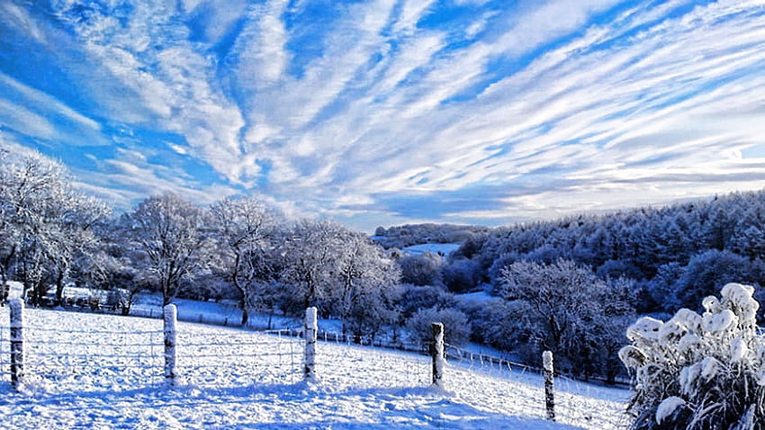 Winter: Winter Clouds Wales Hills Snow Blue Gail Jonesit, winter hills HD wallpaper