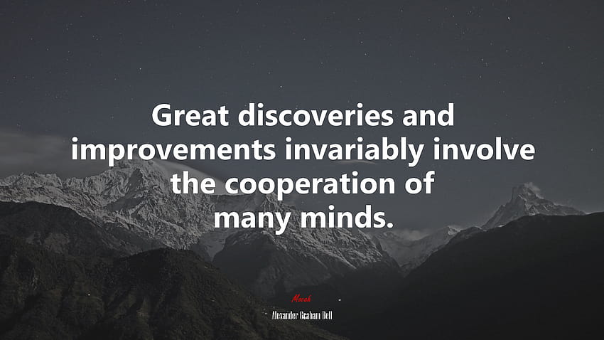 626747 Great discoveries and improvements invariably involve the cooperation of many minds., graham bell HD wallpaper