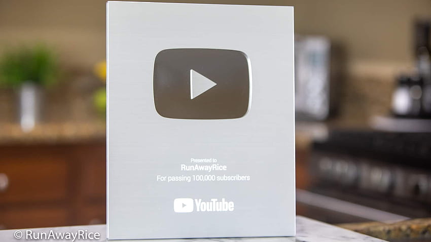 Srebrna nagroda dla twórców YouTube, srebrny przycisk odtwarzania Tapeta HD