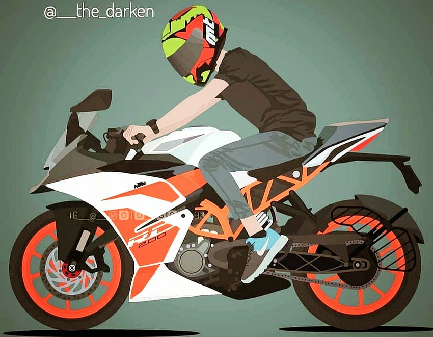 Zakariya on bikes, ktm cartoon HD wallpaper | Pxfuel