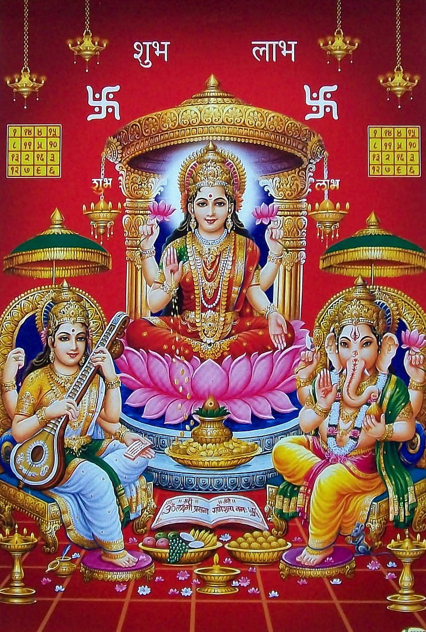 Laxmi Ganesh Saraswati, god ganesh and saraswathi HD phone wallpaper |  Pxfuel
