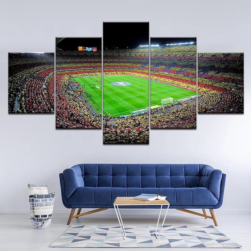Spain Fc Barcelona Sports Football 5 Pieces Canvas Painting Wall Art Painting Modular Poster Printed Home Decor HD phone wallpaper