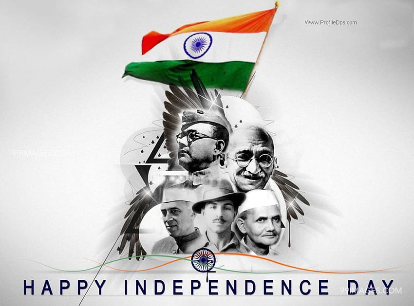 ✅[7 Mutlu Bağımsızlık Günü Bayrağı, Nethaji, Subadh, Nehru HD duvar kağıdı