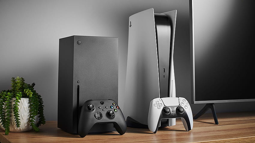 El juego definitivo de Xbox Series X y PS5, controlador de ps5 neón fondo de pantalla