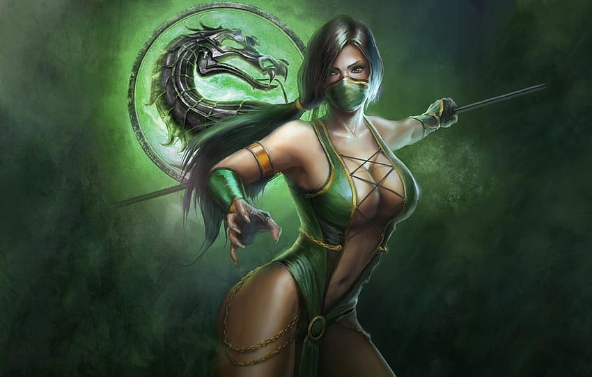 logotipo, dragão, Jade, Mortal Kombat 9, jade mortal kombat papel de parede HD
